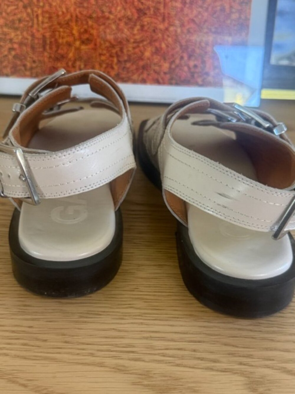 GANNI - White Embroidered Western Sandals - Size 9 - Picture 14 of 14